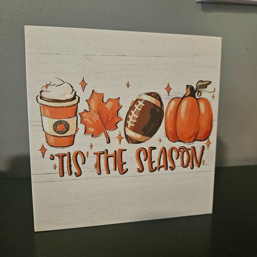 Tis The Season Rustic Wood Box Sign